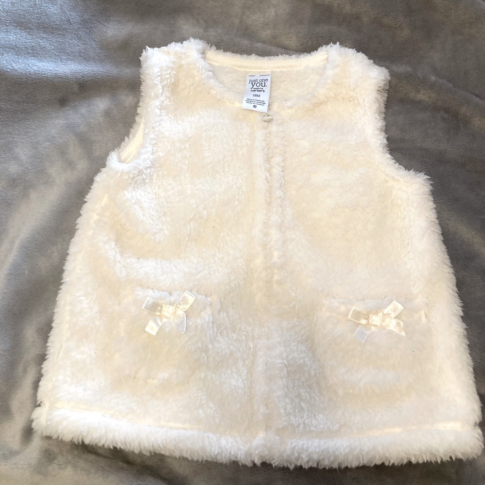 Faux fur toddler vest